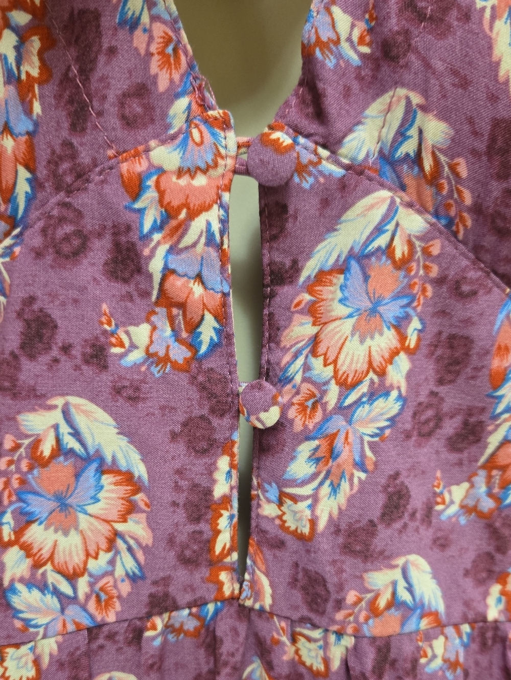 Natural Life Evangeline V-Neck Maxi Dress SIze L Purple Floral - Picture 7 of 16
